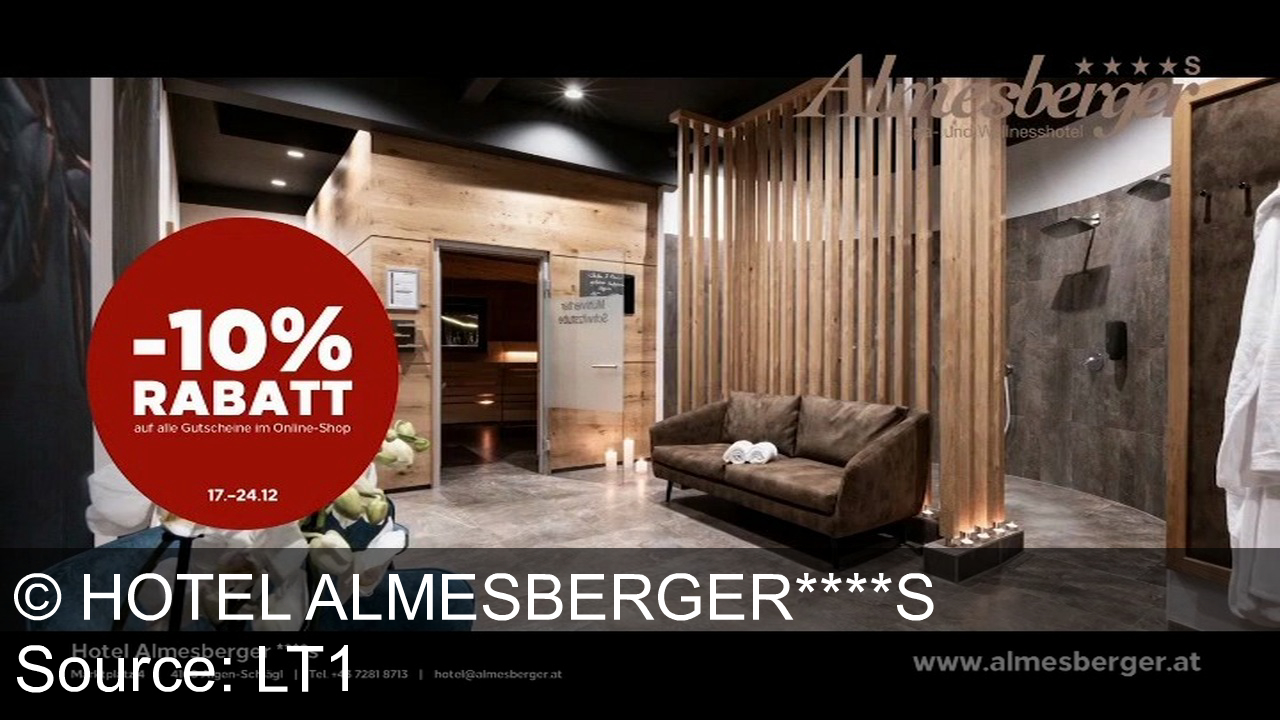 TV Werbung hotel almesberger****s - Hotel Almesberger ****S: Weihnachtsaktion vom 17.-24. Dezember mit 10% Rabatt auf Gutscheine im Onlineshop. Infos unter www.almesberger.at oder telefonisch +43 7281 8713.