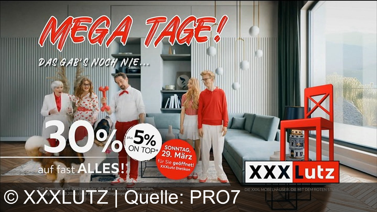 TV Werbung xxxlutz - XXXLutz Megatage: 30% auf fast alles plus 5% on top. Die Möbelhäuser mit dem roten Stuhl.