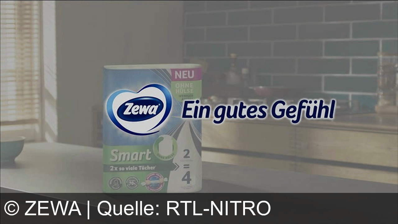 TV Werbung zewa - Zewa Wisch und Weg Smart: Die Küchenrolle ohne Papphülse, mit doppelt so vielen Tüchern für weniger Abfall. Ein gutes Gefühl.