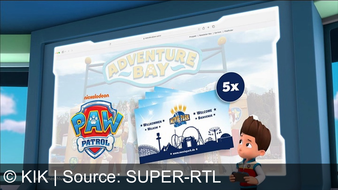 TV Werbung kik - Entdecke chillige PAW Patrol-Mode bei K.I.C.K., ideal für Helden und Heldinnen. Coole Produkte und ein Gewinnspiel mit Movie Park-Tickets erwarten dich. Jetzt online und in Filialen. Teilnahmeschluss: 21.09.2024.