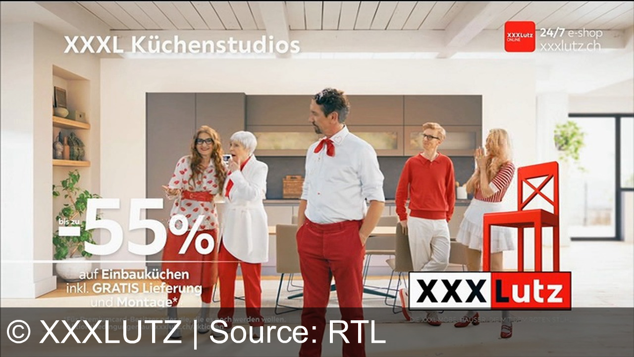 TV Werbung xxxlutz - Die Zutaten "fliegen" von Station zu Station: XXXLutz Küchenstudios in der Schweiz: Entdecke die größte Auswahl und spare bis zu 55% auf Einbauküchen. Gratis Lieferung und Montage inklusive! Jetzt Premiumcard sichern und profitieren. xxxlutz.ch