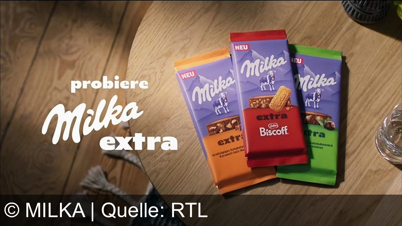 TV Werbung milka - Neu: Milka Extra – knuspriger Biscoff-Keks trifft extra große Milka-Schokolade. Genieße mehr von dem, was du liebst. Probiere Milka Extra!
