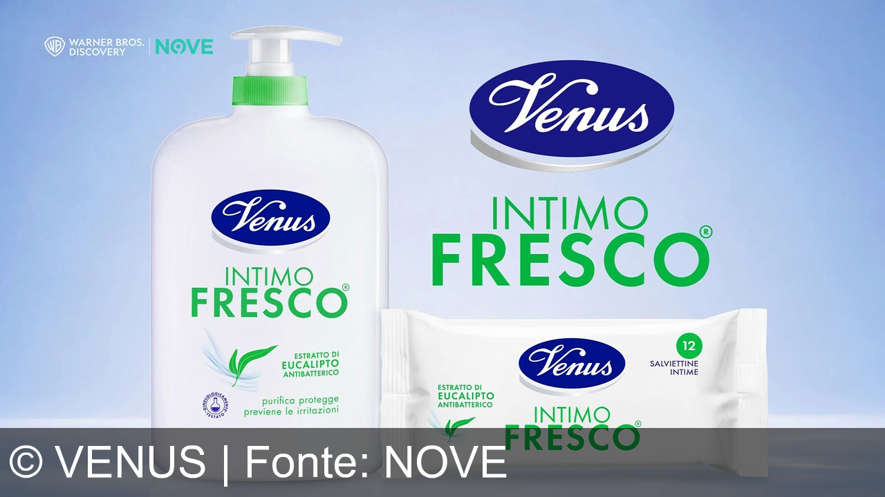 TV Werbung venus - Venus: acido ialuronico e filler antietà per una pelle rimpolpata e idratata. Intimo Fresco, maxi formato e salviette, antibatterico all’eucalipto.