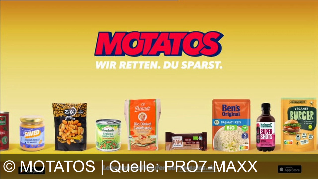 TV Werbung motatos - Motatos-Werbespot: Kaufe bewusst und spare Geld mit geretteten Lebensmitteln wie Veya, Brandt und Ben's. Vermeide Verschwendung durch Überproduktion und kurze Haltbarkeit. Jetzt auch per App einkaufen.